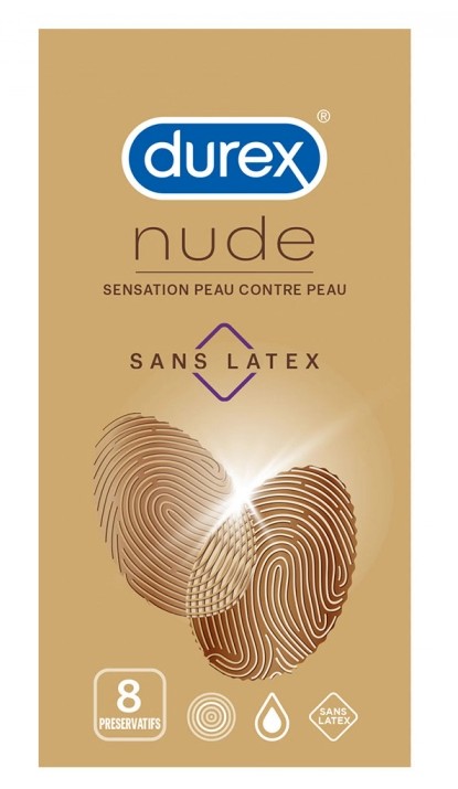 Durex Nude 8 Préservatifs Sans Latex